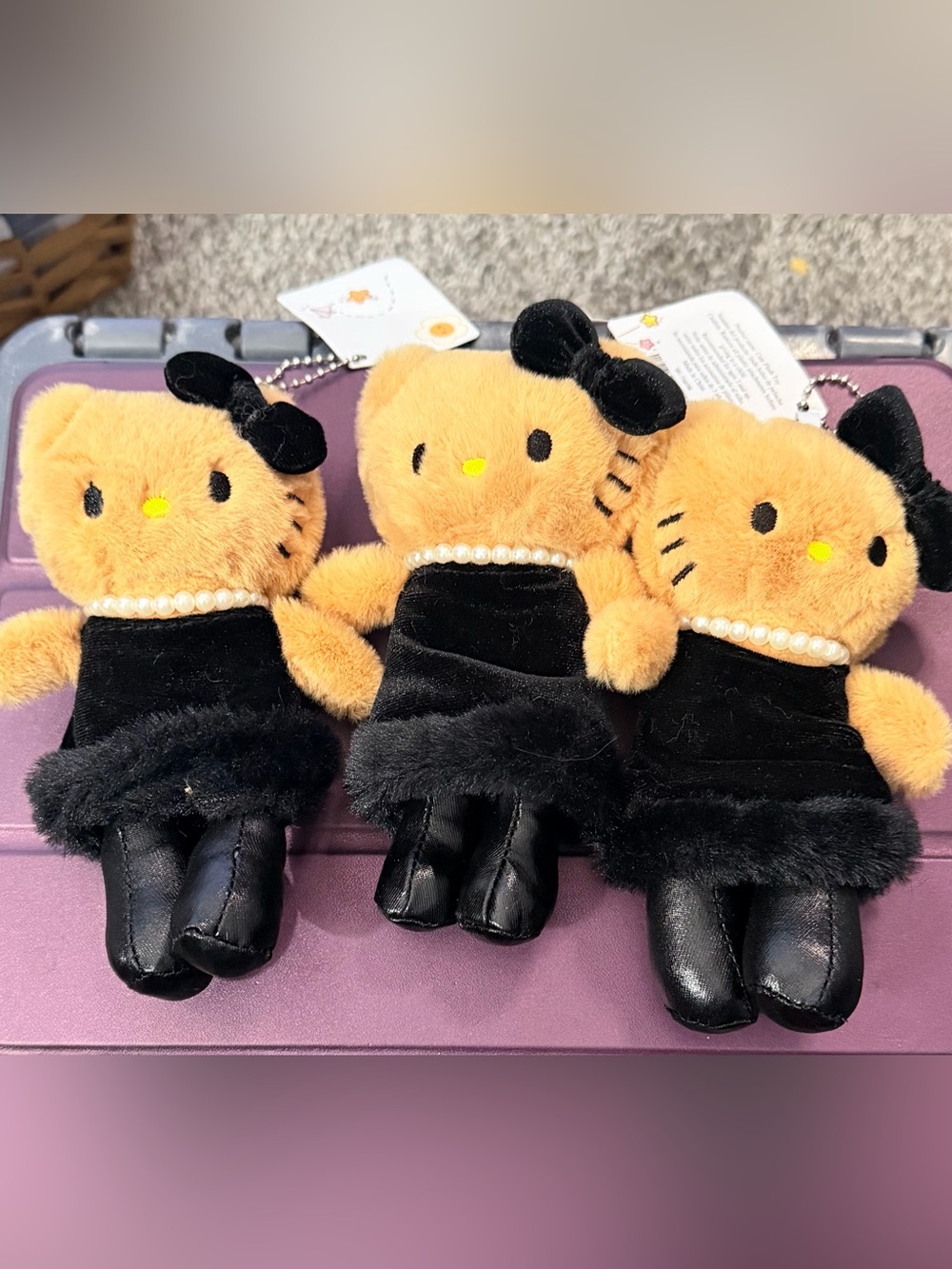 Hello Kitty Plush Keychain Trio